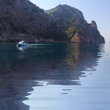 seascape photographed on a summer dayの写真素材