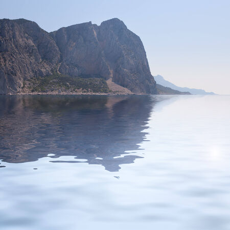 seascape photographed on a summer dayの写真素材
