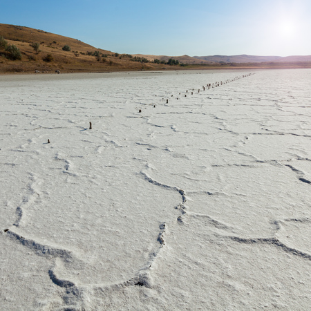 Barren landscape photographed in the afternoonの写真素材