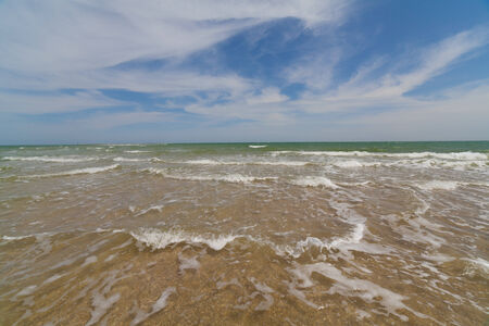 seascape photographed on a summer dayの写真素材