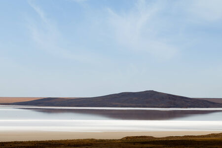 Evening seascape. View from the mountain to the sea.の写真素材