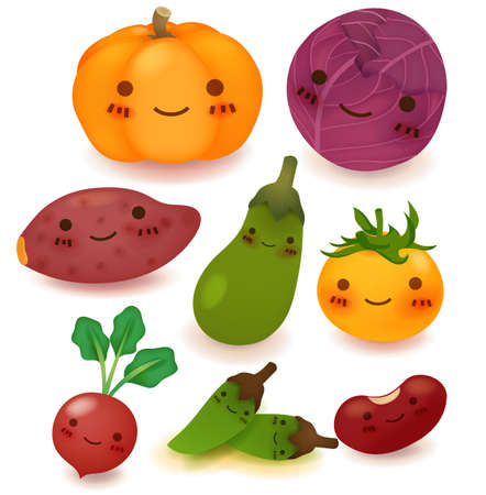 Fruit and vegetable Collection のイラスト素材