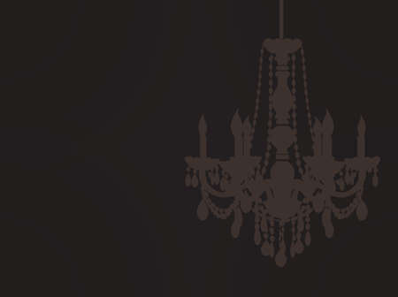 chandelier silhouetteのイラスト素材