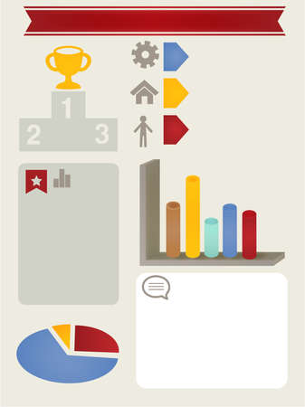 Set of adaptable elements info graphicsのイラスト素材