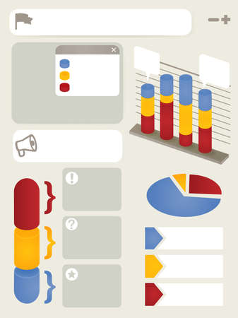 Set of adaptable elements info graphics のイラスト素材