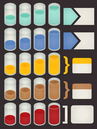 Set of adaptable elements info graphics のイラスト素材