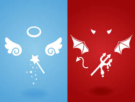 Angel   Devil Concept のイラスト素材