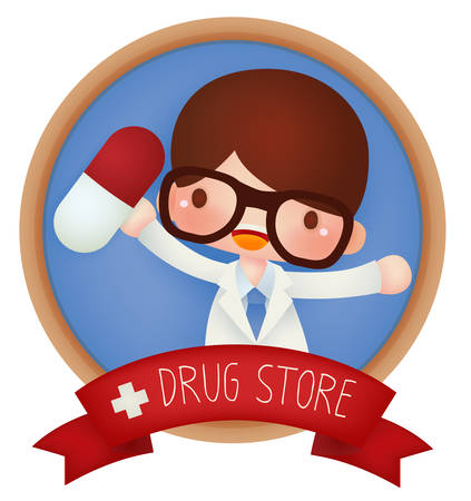 Adorable Drug Store banner - Vector file EPS10のイラスト素材