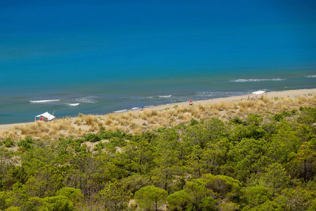 Seaside landscape in a summer vacation - Maremma Regional Park - Tuscany - Italyの写真素材