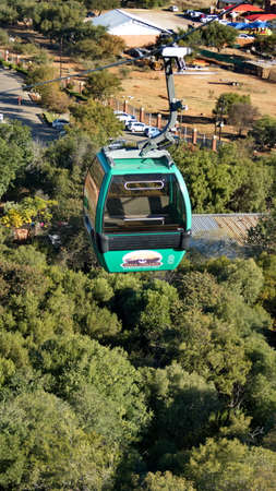 Cable car on the Harties Aerial Cableway at Hartbeespoort Dam outside of Johannesburg, South Africaのeditorial素材