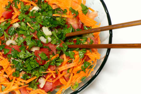 closeup on a fresh salad bowl.の写真素材