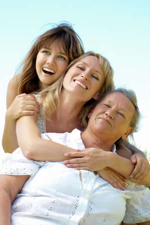 three generation familyの写真素材