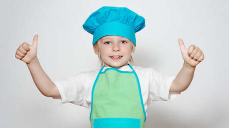 Portrait of the little cook の写真素材