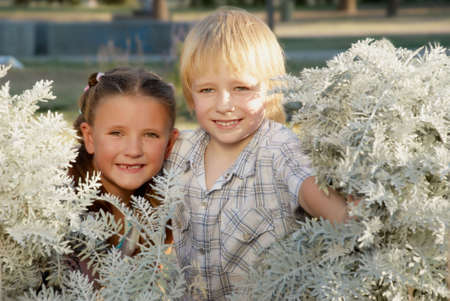 Children played in park.Portraitの写真素材