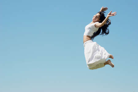 The happy young Girl on Outdoorsの写真素材