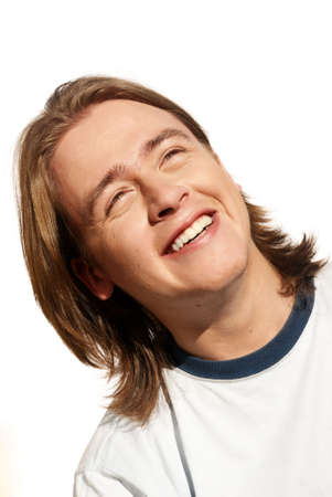The emotional face on a light background