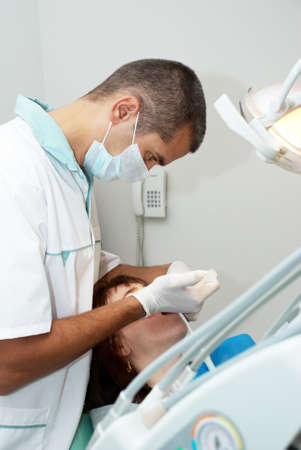 Medical treatment at the dentist office の写真素材
