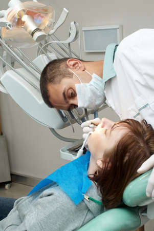Medical treatment at the dentist officeの写真素材