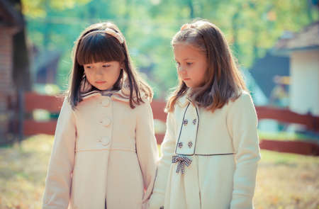 Children's problems between two girlfriendsの写真素材