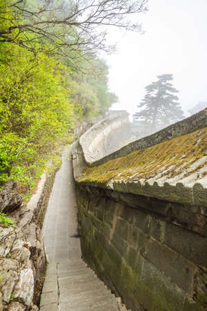 China, Hubei Province, the monastery Wudang, The Forbidden City at the topの写真素材