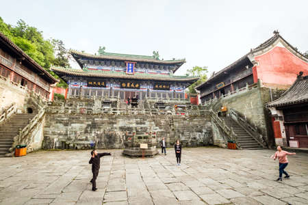 China, Hubei Province, Wudang Monastery, battledore and shuttlecockのeditorial素材
