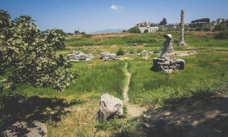 The only Pillar that left from hundreds on Temple of Artemisのeditorial素材