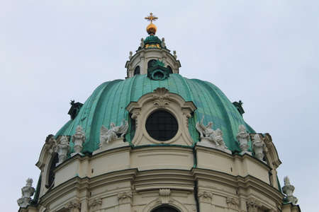 Karlskirche roof view, Viennaのeditorial素材