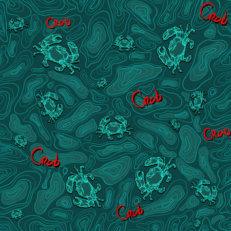 seamless pattern of crabのイラスト素材