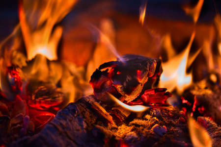 Decaying coals for cooking and a background Decaying coals for cooking and a backgroundの写真素材