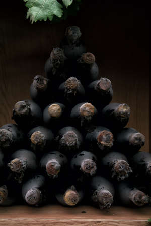 Perennial wine is stored in the wine cellars of Moldova.の写真素材