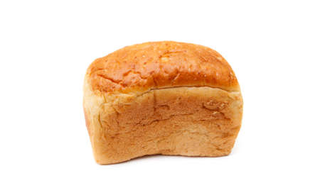white bread brick on white background