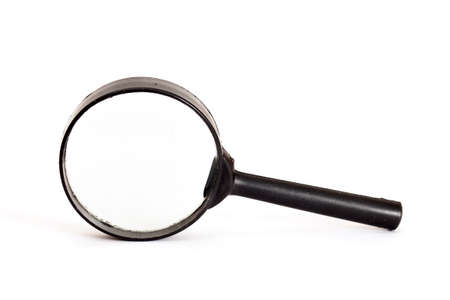 A magnifier, isolated on white backgroundの写真素材