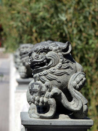 Chinese Lion Statueの写真素材