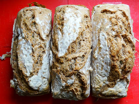 three fresh homemade gluten-free breads