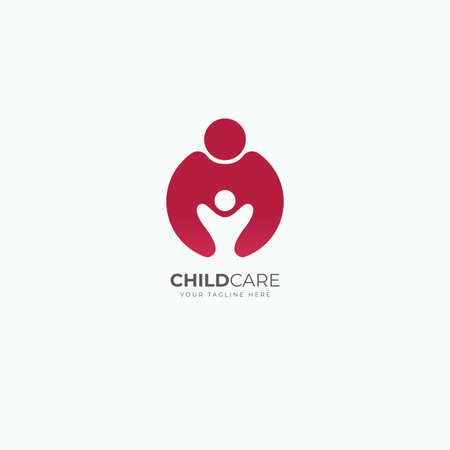 Child care , mother and kid symbol premiumのイラスト素材