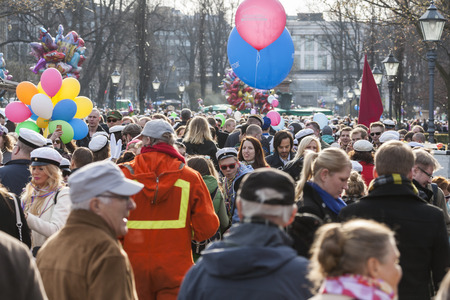 May Day Eve is a traditional carnival day in Finland, Especially for the students.のeditorial素材