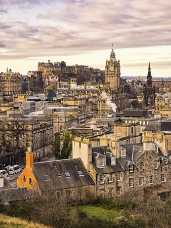 Morning view of Edinburghのeditorial素材