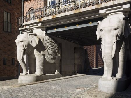 Carlsberg Brewery Elephant Gate in Copenhagenのeditorial素材