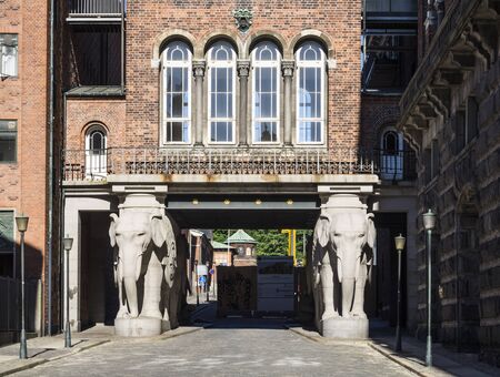 Carlsberg Brewery Elephant Gate in Copenhagenのeditorial素材
