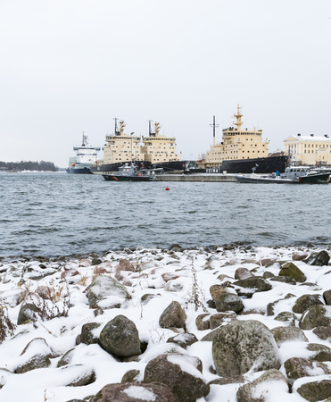 Icebreakers are ready for the winter in Helsinki