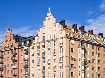 Apartment buildings of Kungsholmen in Stockholmのeditorial素材