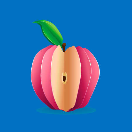 Beautiful vector illustration. Bright Appleのイラスト素材