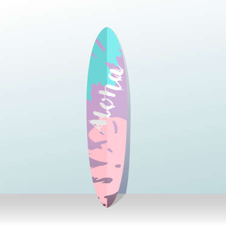 Vector illustration. Surf. Aloha. Summerのイラスト素材