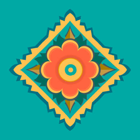 Beautiful vector illustration. Beautiful Asian patternのイラスト素材