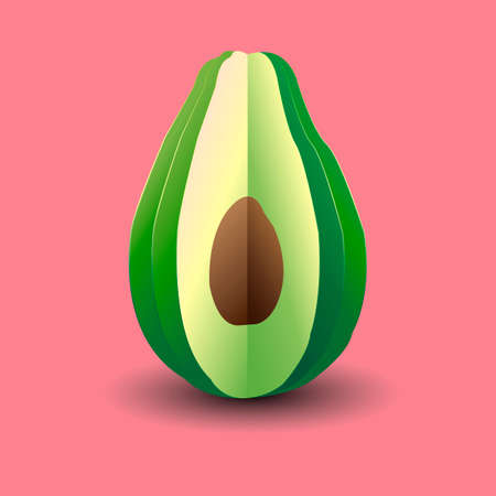 Beautiful vector illustration. Bright avocadoのイラスト素材