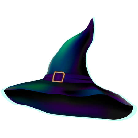 Beautiful vector illustration. Magic witch hat