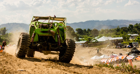 Mountain races - an offroad motorsport event as part of the Seslong Festival in Tboli, South Cotabato, in March 2016. The track was so well located that I had to capture both the race and the scenery.のeditorial素材