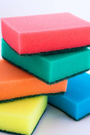 the set of colored spongesの写真素材