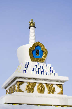 Cupola of buryat's Temple in the tunka's valley.の写真素材