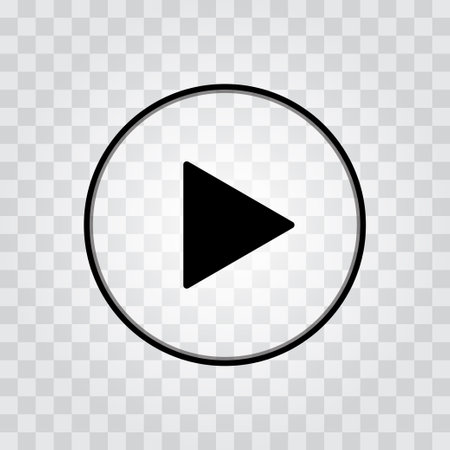 Play icon. Player button. Start video symbol. Vector illustration isolated on white backgroundのイラスト素材